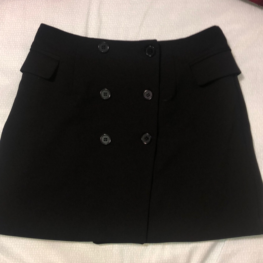 Black skirt button down